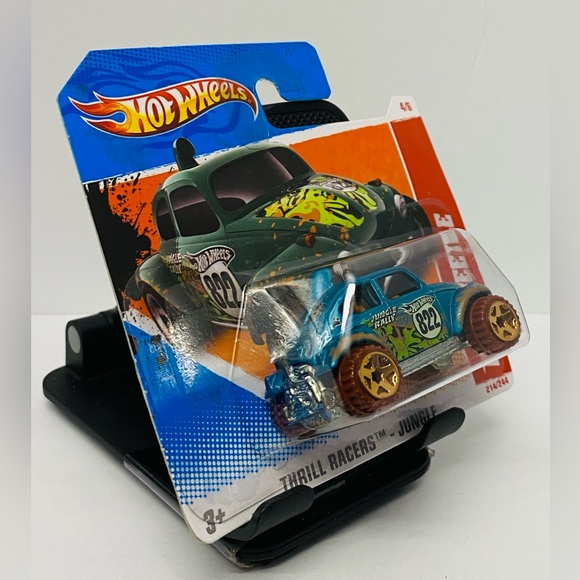 Hot Wheels 2010 Baja Beetle Thrill Racers - Jungle International Short Card - Picture 2 of 4